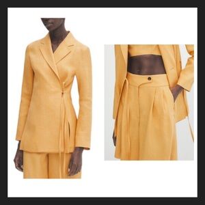 NEW MASSIMO DUTTI LIMITED EDITION Mustard Kimono Suit Blazer and Bermuda Shorts